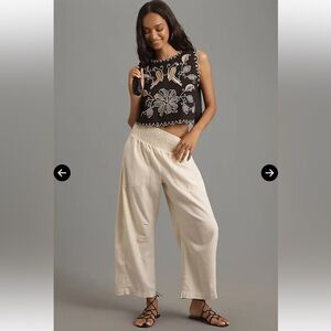 Pilcro The Reese Smocked Barrel Pants